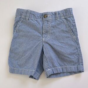 Gymboree Blue & White Striped 100% Cotton Seersucker Shorts, Kids Size 3T
